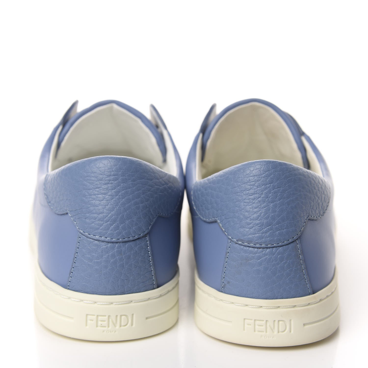 Fendi Vitello FF Rockoclick Slip On Sneakers 38 Blue 5 of 11