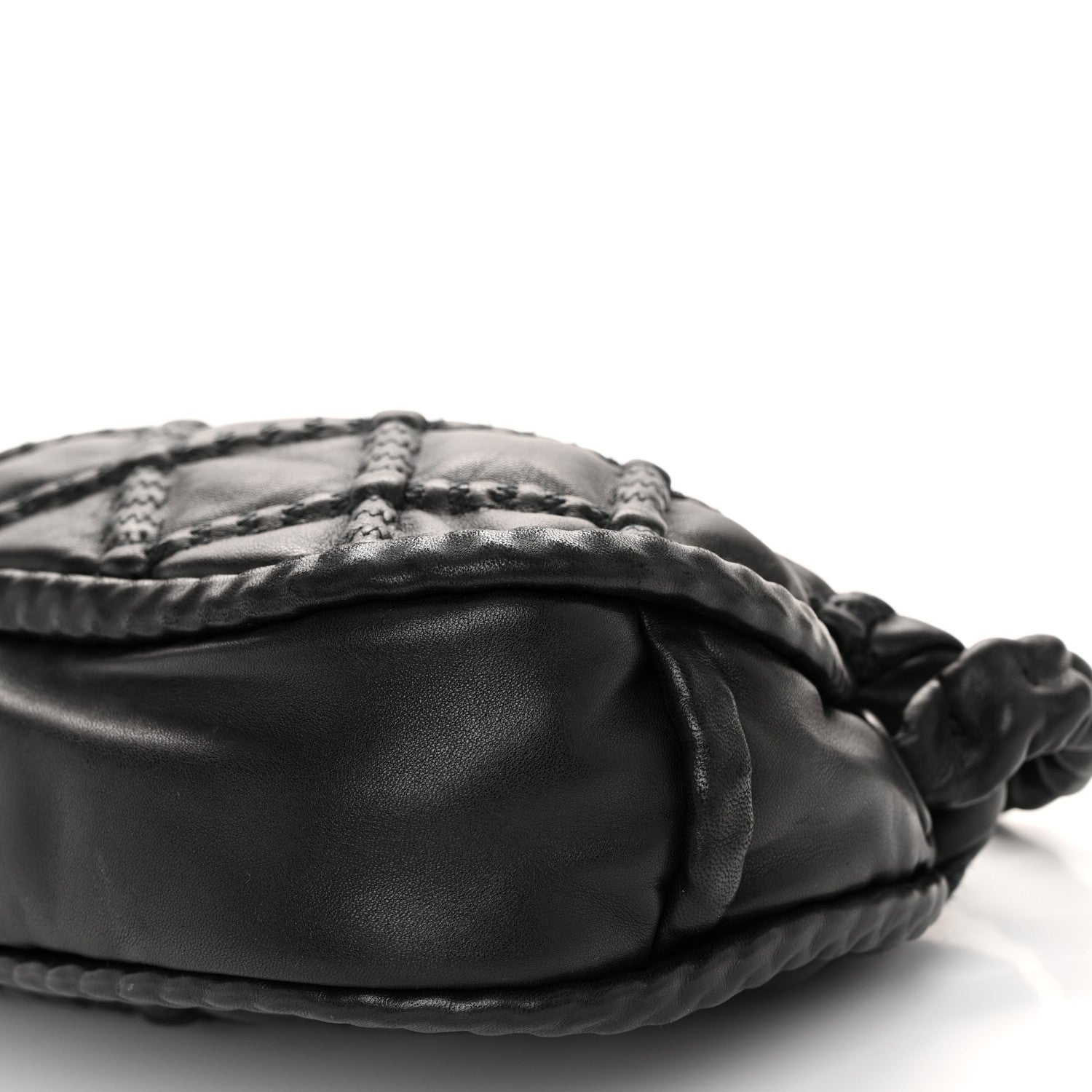 Chanel Lambskin Quilted Small Hidden Chain Shoulder Bag Black 10 of 11