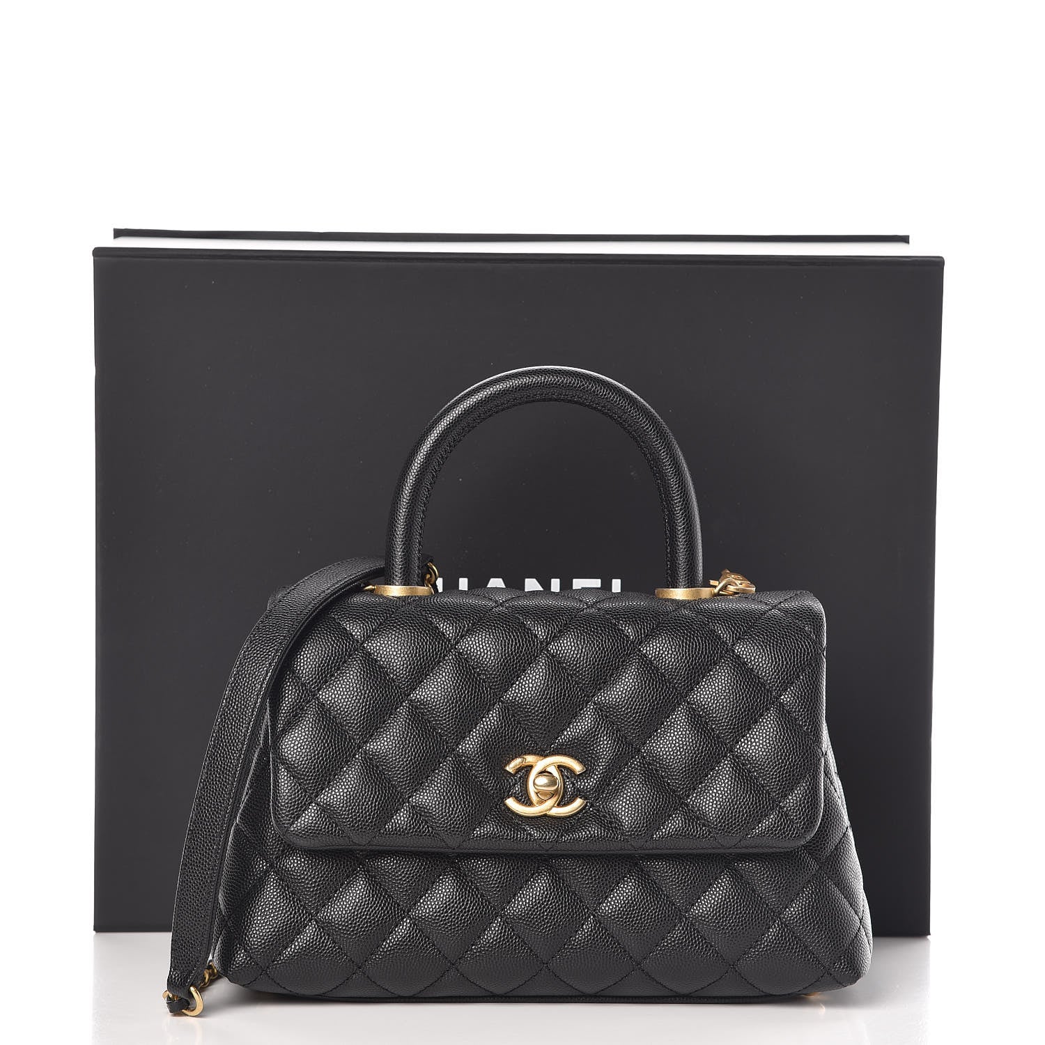 Chanel Caviar Quilted Mini Coco Handle Flap Black 10 of 10