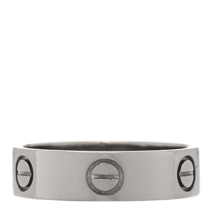 Cartier 18K White Gold 5.5mm LOVE Ring 57 8 1 of 5