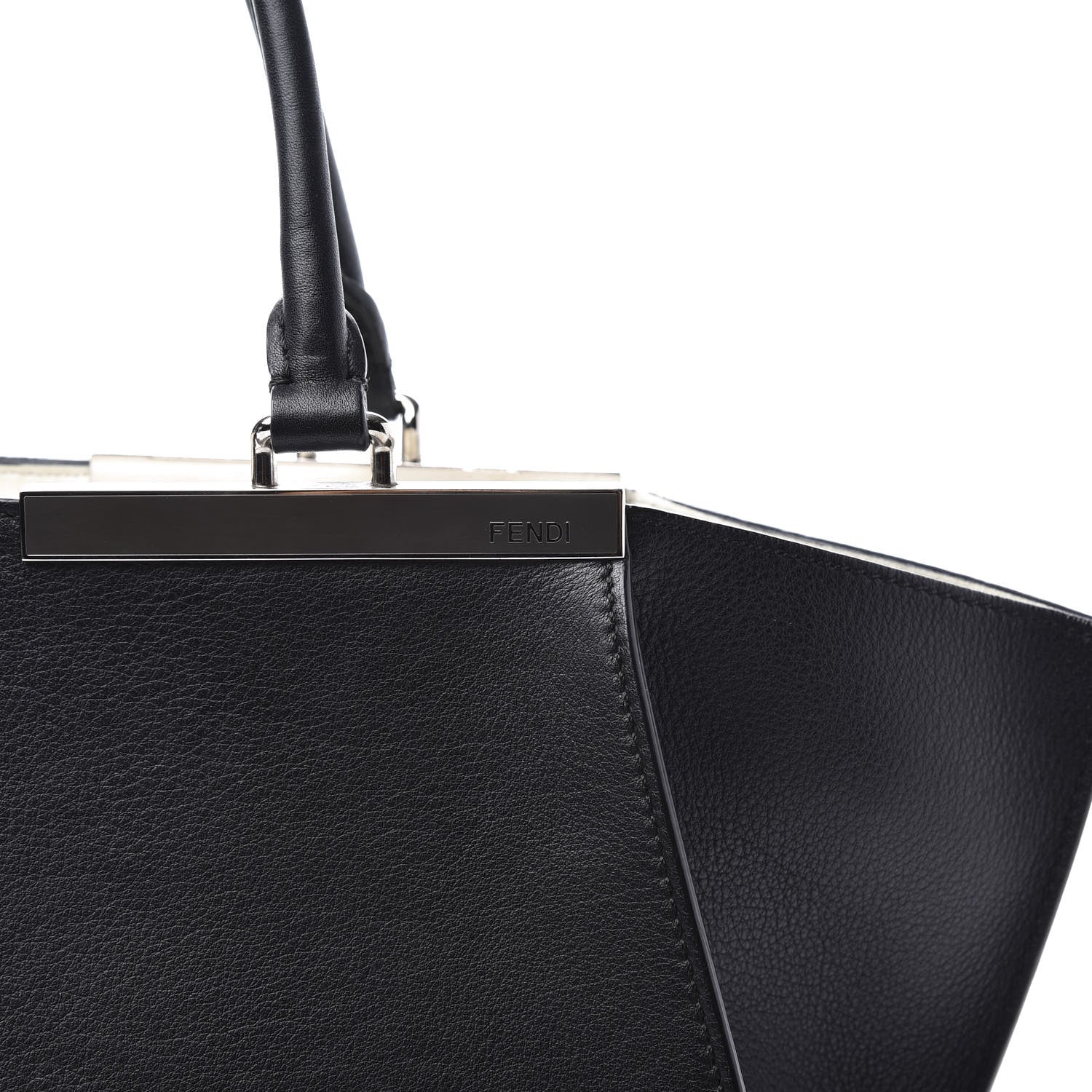 Fendi Vitello Dolce Shiny Nappa Petite 3Jours Tote Black 13 of 13
