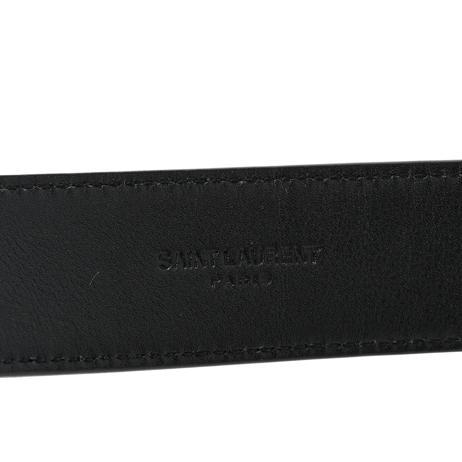 Saint Laurent Smooth Calfskin Monogram Square Buckle Belt 105 42 Black 4 of 5