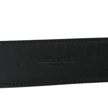 Saint Laurent Smooth Calfskin Monogram Square Buckle Belt 105 42 Black 4 of 5