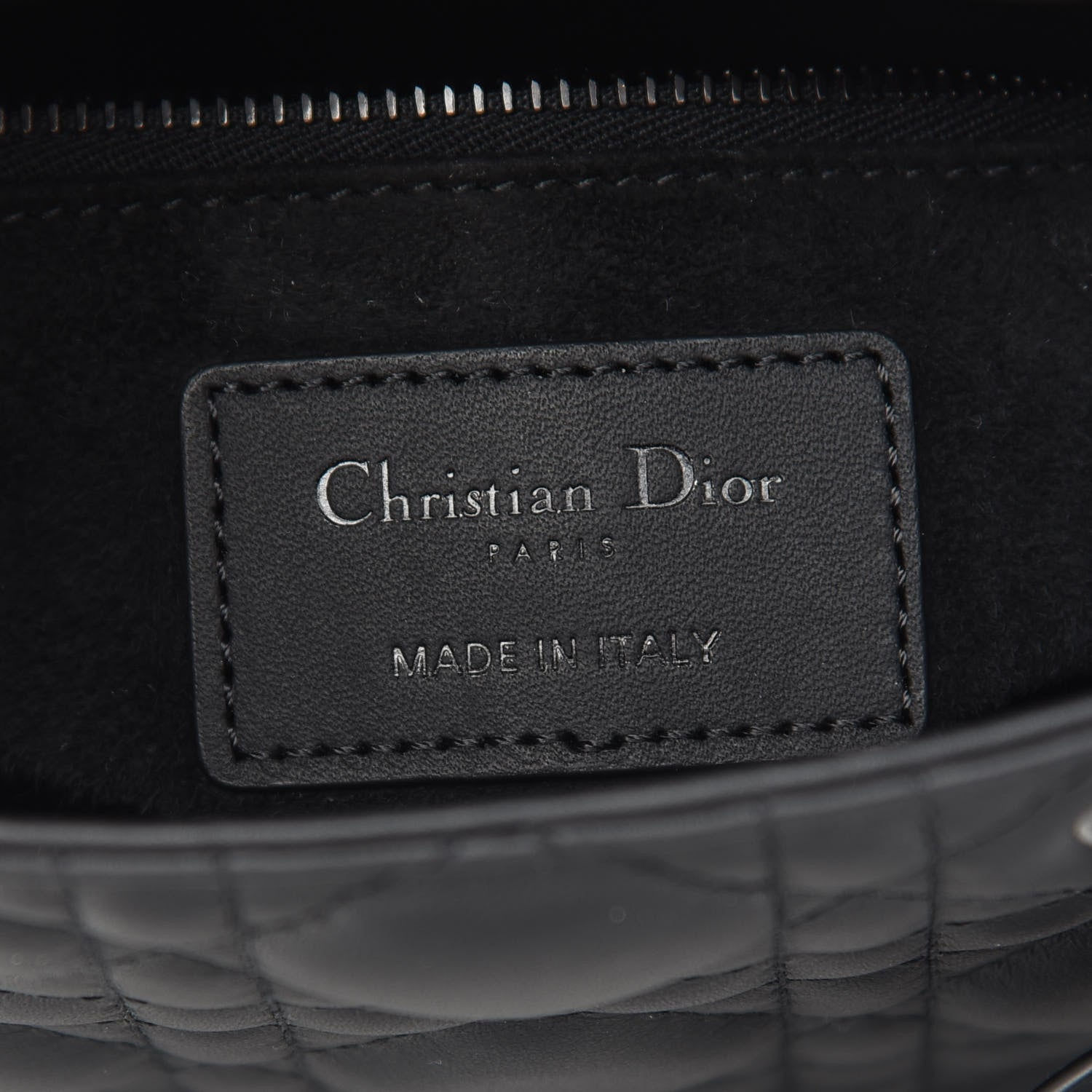 Christian Dior Ultra Matte Calfskin Cannage Mini Lady Dior Black 6 of 9