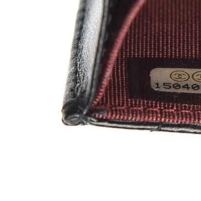 Chanel Lambskin Quilted Flap Card Holder Wallet Black 9 of 9