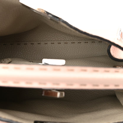 Fendi Cuoio Romano Selleria Bi-Color Medium Peekaboo Iconic Essentially Satchel Cipria Latte 5 of 10