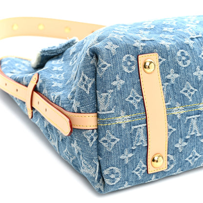 Louis Vuitton Monogram Denim CarryAll MM Blue 10 of 11