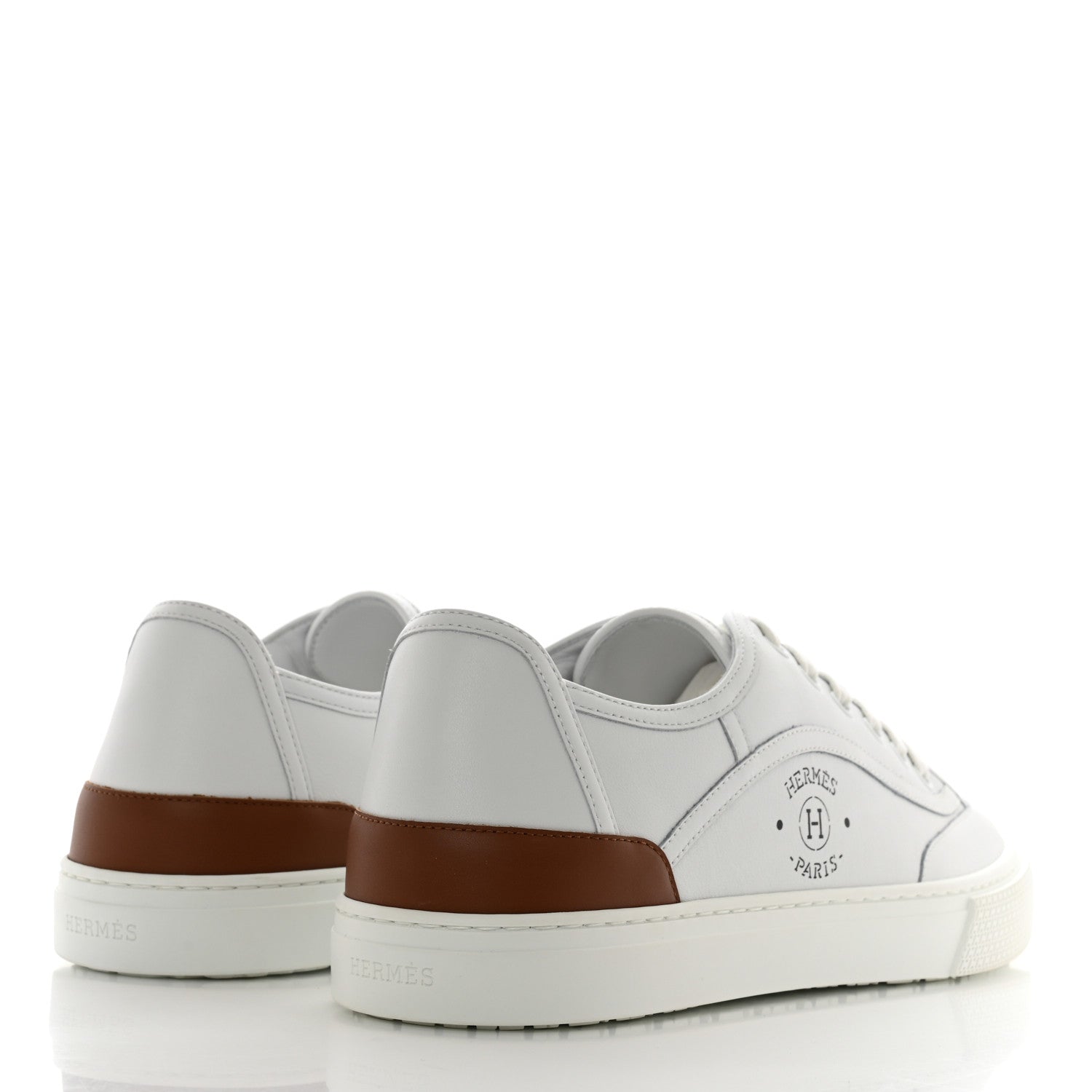 Hermes Calfskin Mens Get Sneakers 42 White 4 of 9