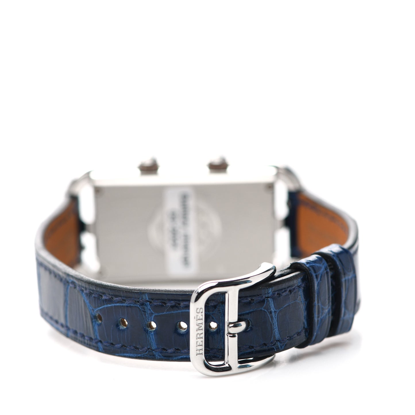 Stainless Steel Alligator Diamond Bezel 22mm Nantucket Dual Time Quartz Watch Bleu Saphir