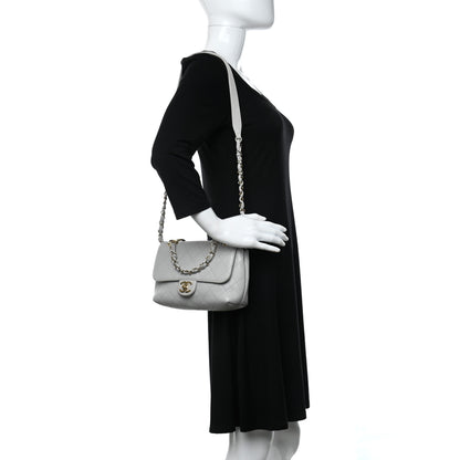 Chanel Caviar Quilted Small City Walk Flap Light Grey 2 of 11