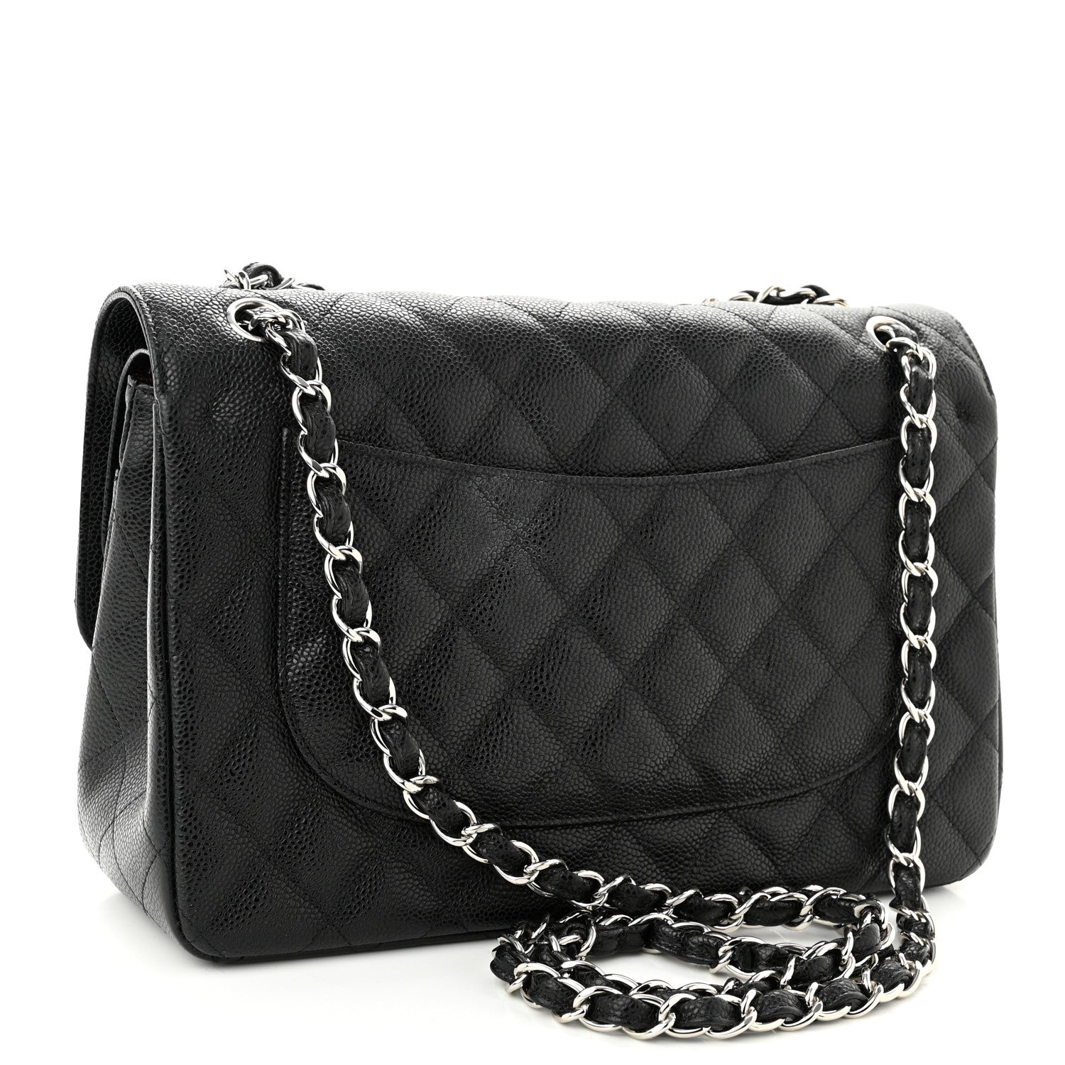 Chanel Caviar Quilted Jumbo Double Flap Black 3 of 12
