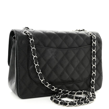 Chanel Caviar Quilted Jumbo Double Flap Black 3 of 12