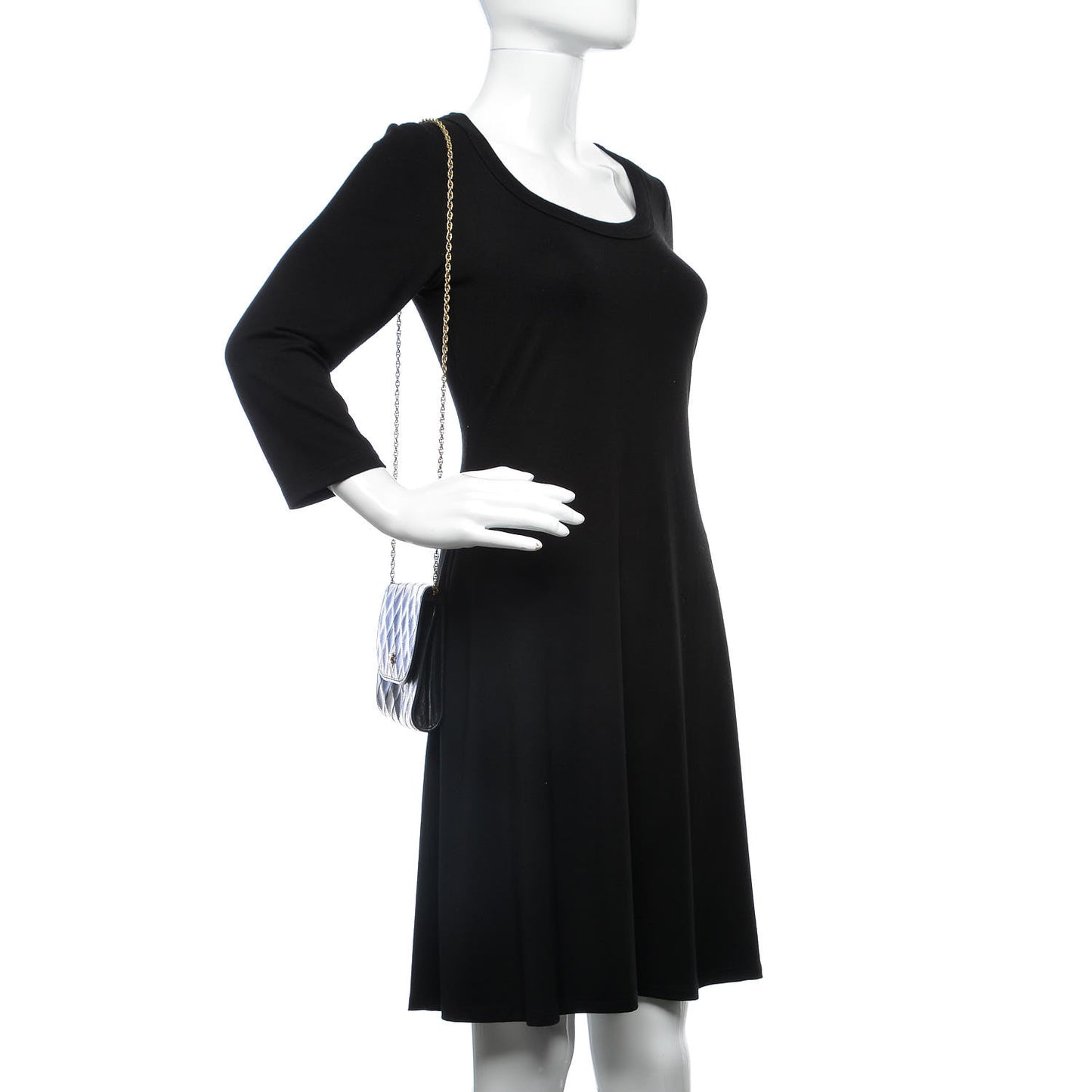 Lambskin Stitched Mini Evening Flap Black