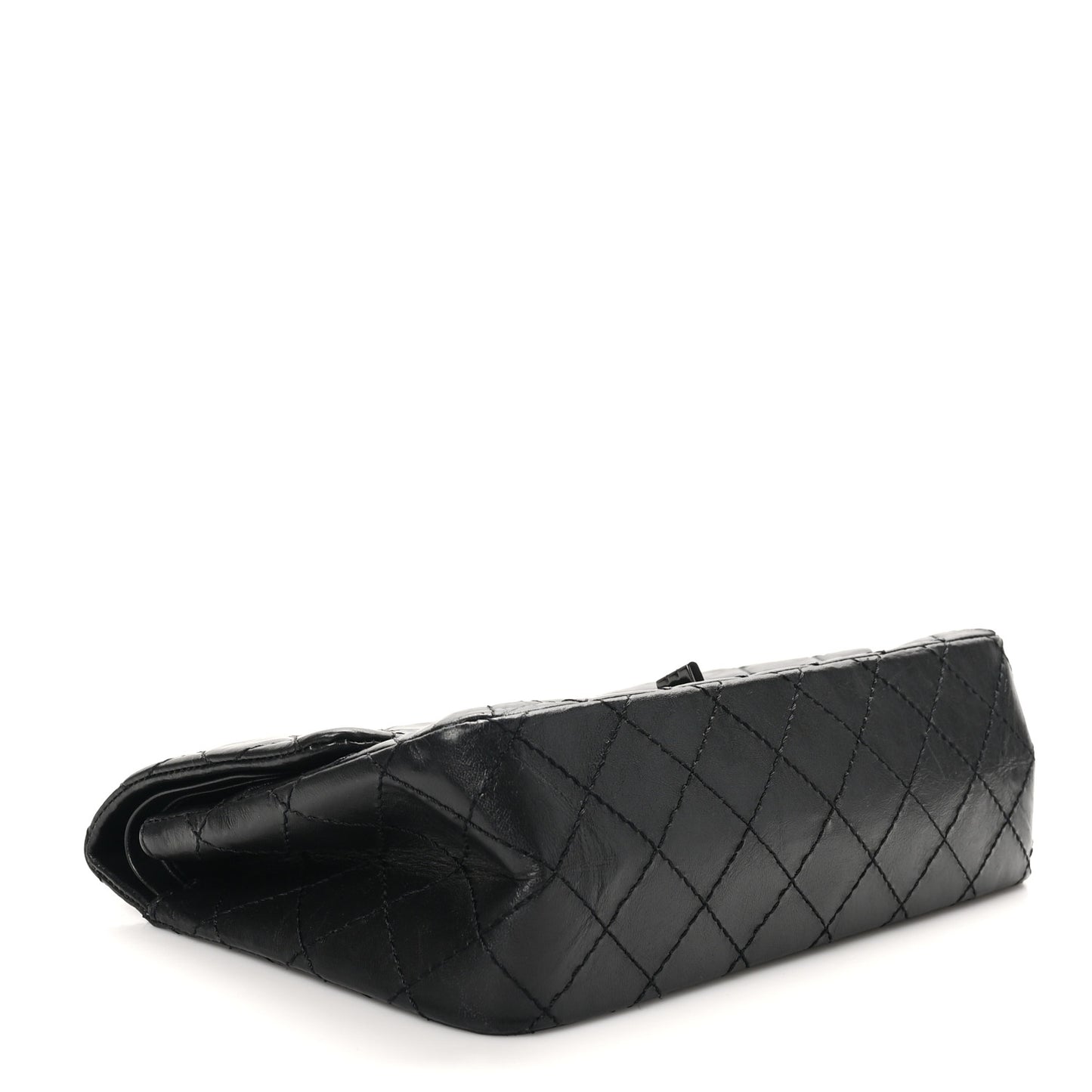 Aged Calfskin Quilted 2.55 Reissue 225 Flap So Black