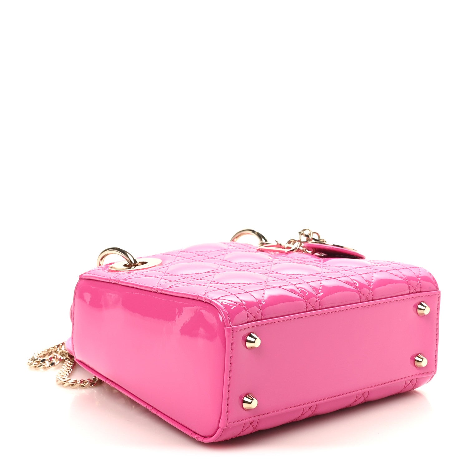 Christian Dior Patent Cannage Mini Lady Dior Pink 1827745