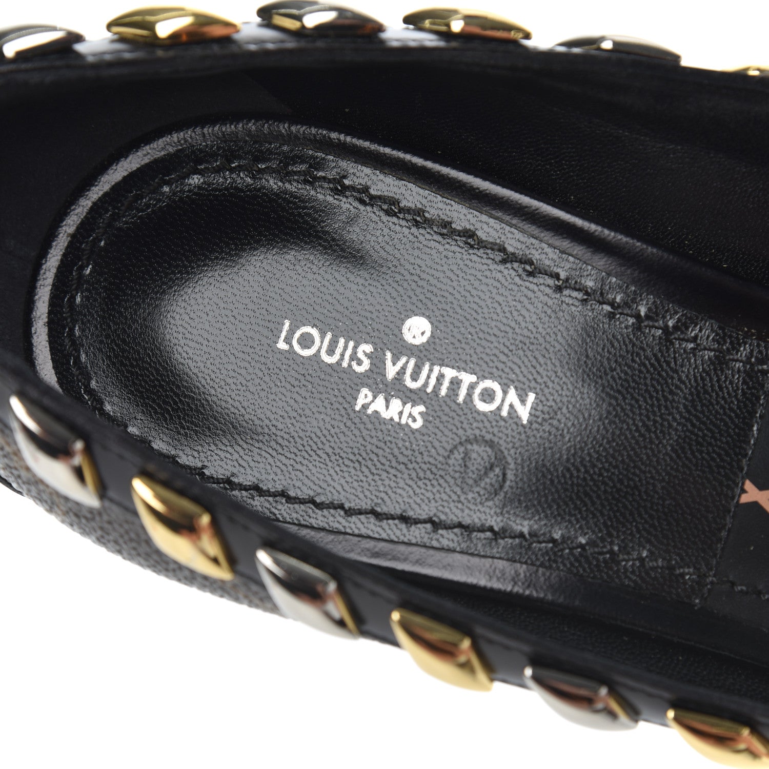 Louis Vuitton Calfskin Monogram Eldorado Pumps 38 Cacao 6 of 12