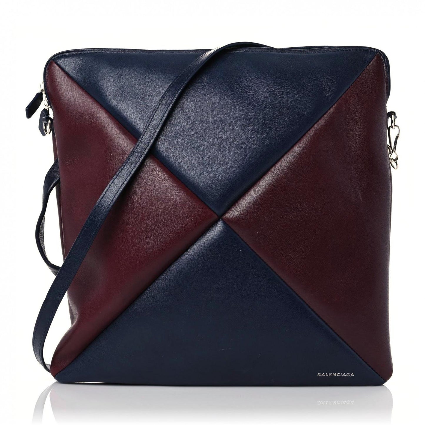Agneau S Cushion Square AJ Crossbody Dark Night Red