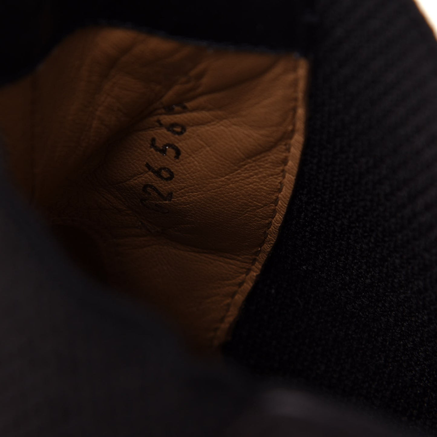 Calfskin Elastic Short Boots 37.5 Black