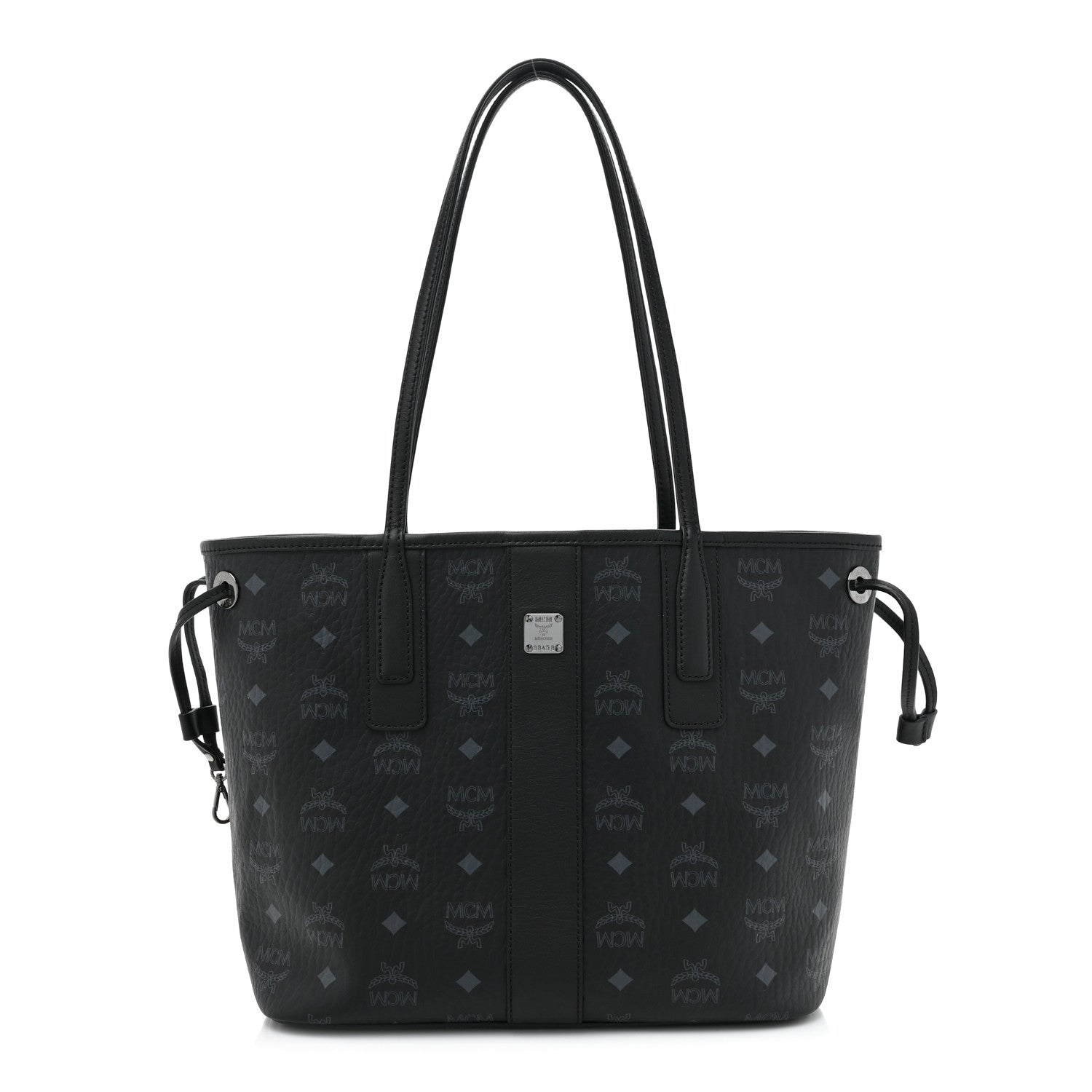 MCM Visetos Small Liz Reversible Shopper Tote Black 3 of 15