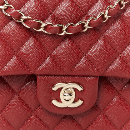 Chanel Caviar Quilted Medium Double Flap Burgundy 9 of 11