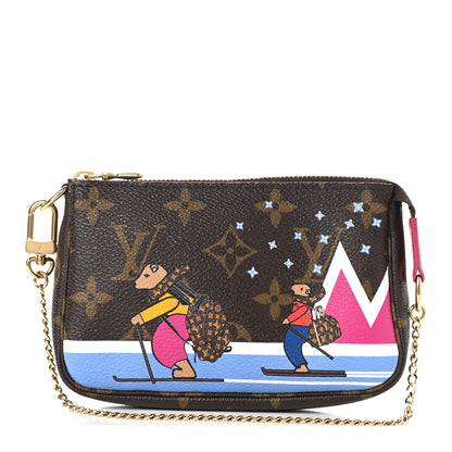 Louis Vuitton Monogram 2018 Christmas Animation Mini Bears Pochette Accessories 1 of 8