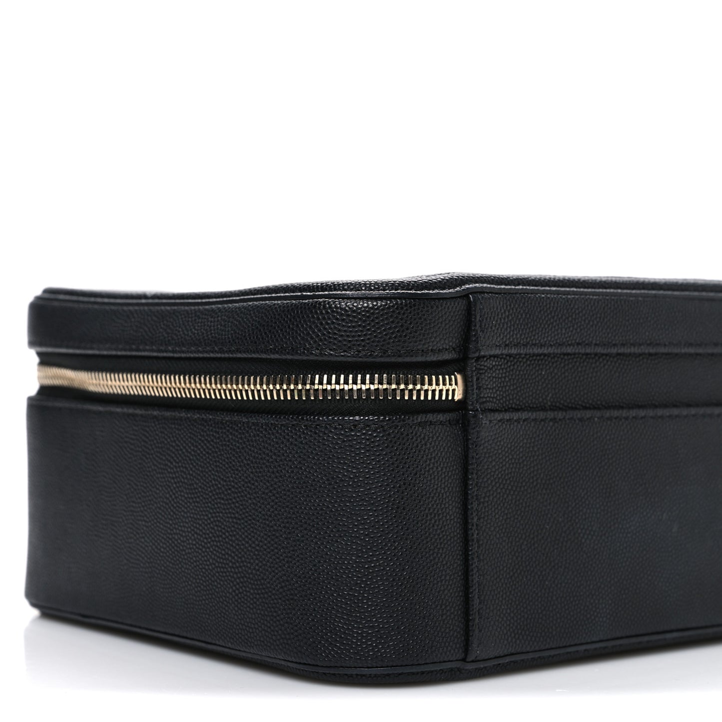Caviar Quilted Large CC Filigree Vanity Case Black