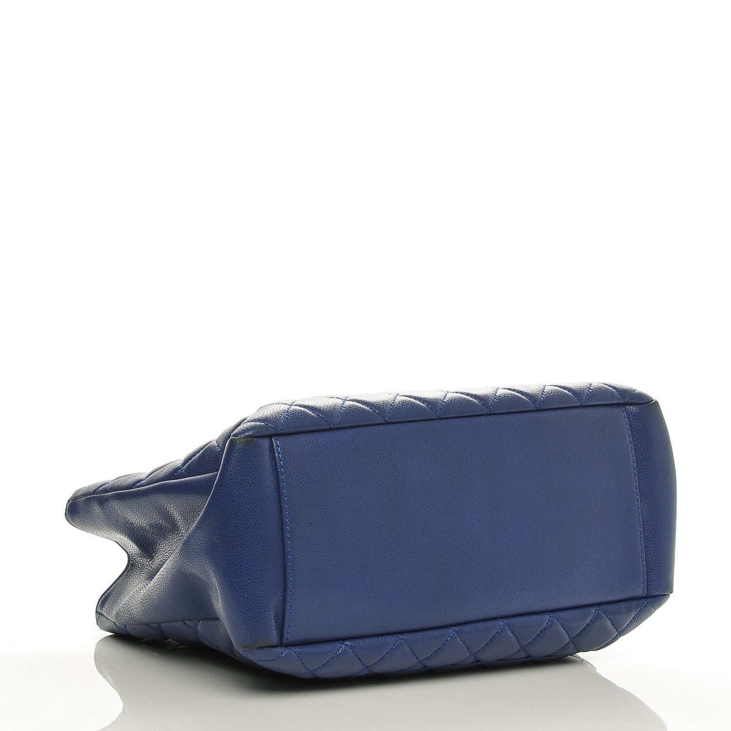 Chanel Glazed Caviar Grand Shopping Tote GST Dark Blue 4 of 7