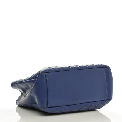 Chanel Glazed Caviar Grand Shopping Tote GST Dark Blue 4 of 7