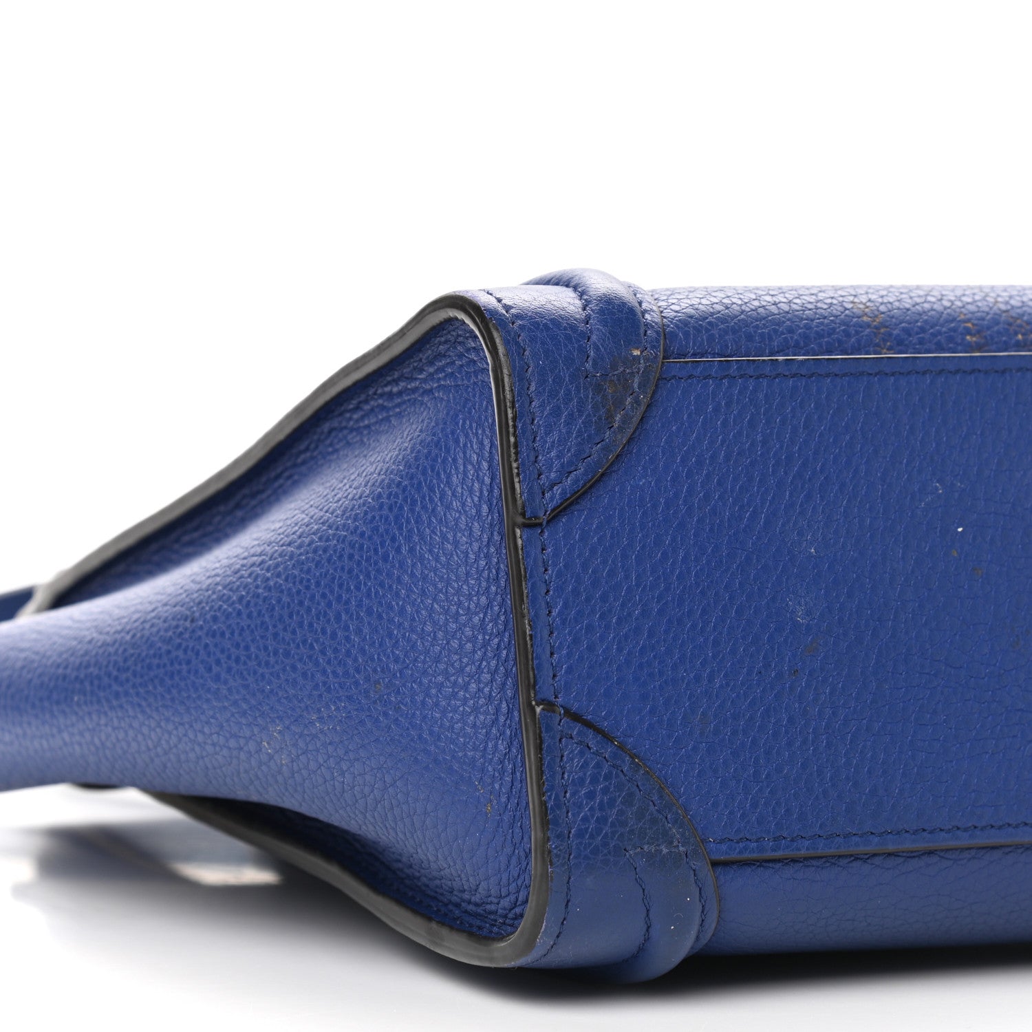 Celine Drummed Calfskin Nano Luggage Indigo 20 of 21