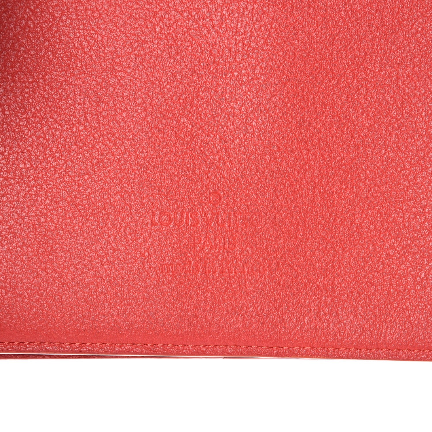 Louis Vuitton Calfskin Notebook Cover MM Rouge Orange 6 of 7