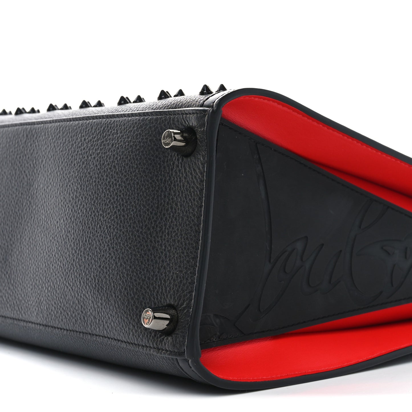 Calfskin Spikes Loubinthesky Medium Paloma Black