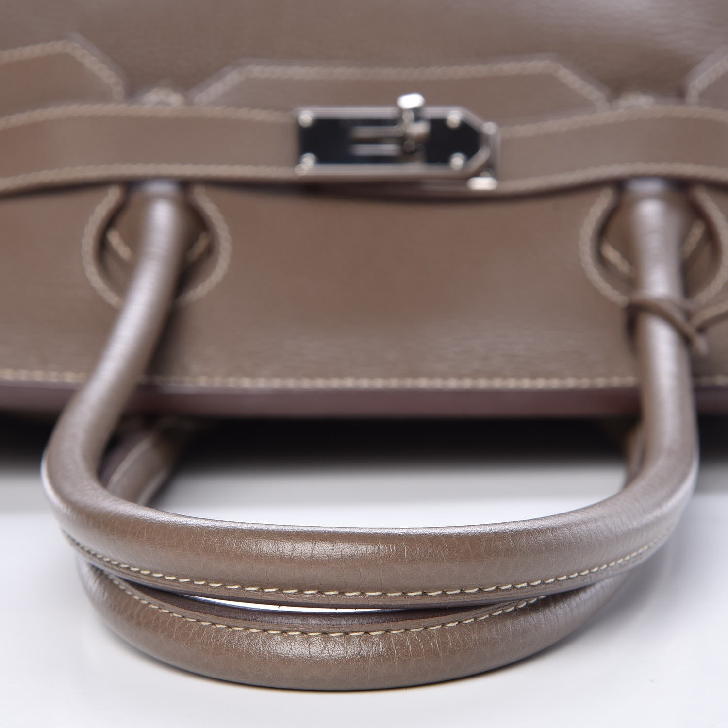 Hermes Taurillon Clemence JPG Shoulder Birkin II 42 Etoupe 12 of 37