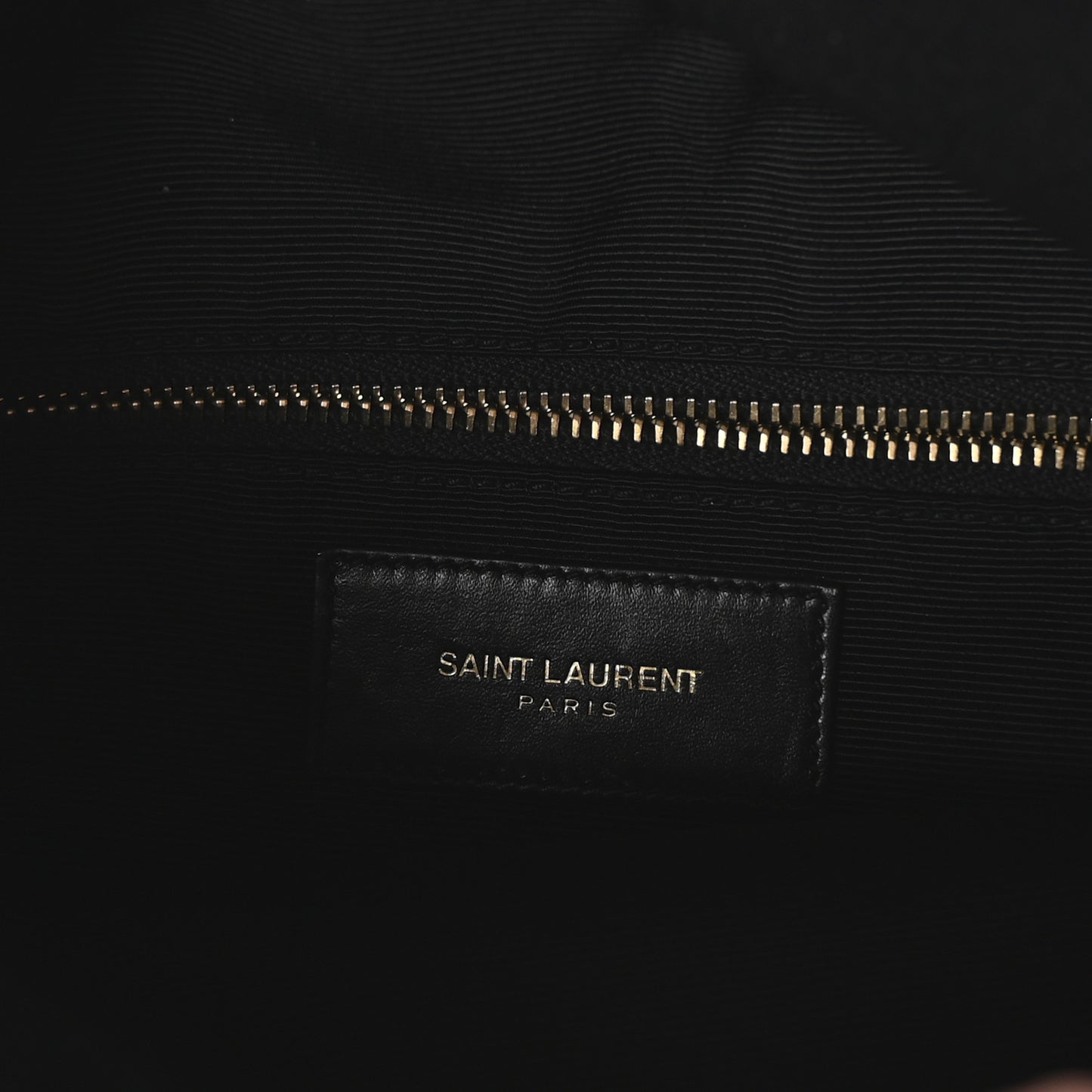 Smooth Calfskin Letters Fold-Over Clutch Black