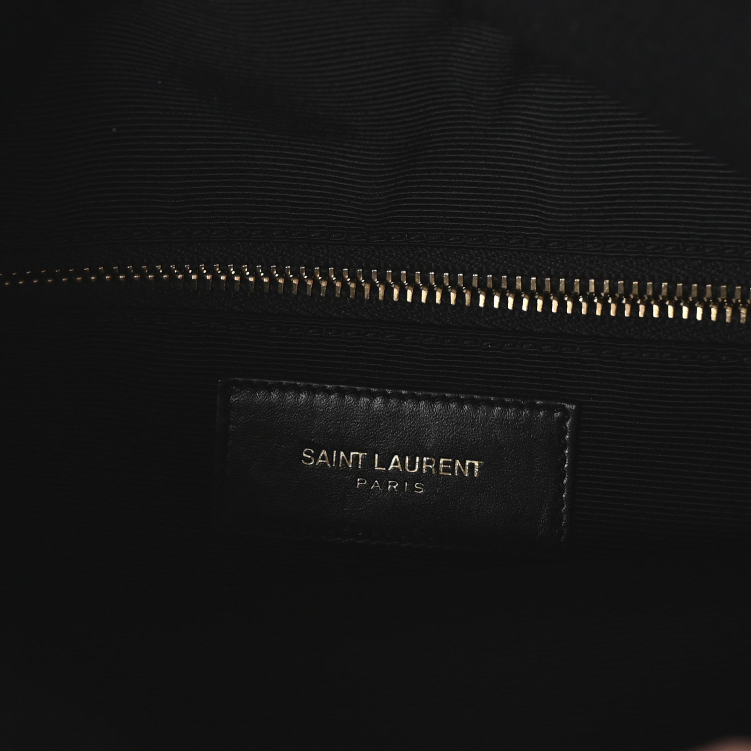 Saint Laurent Smooth Calfskin Letters Fold-Over Clutch Black 6 of 6