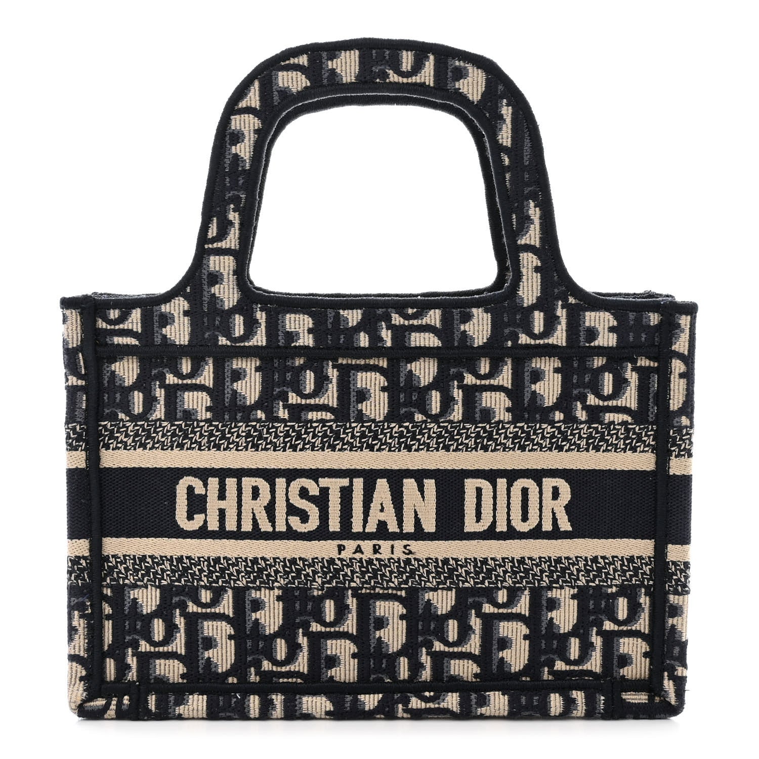 Christian Dior Oblique Mini Book Tote Blue Multicolor 1 of 11