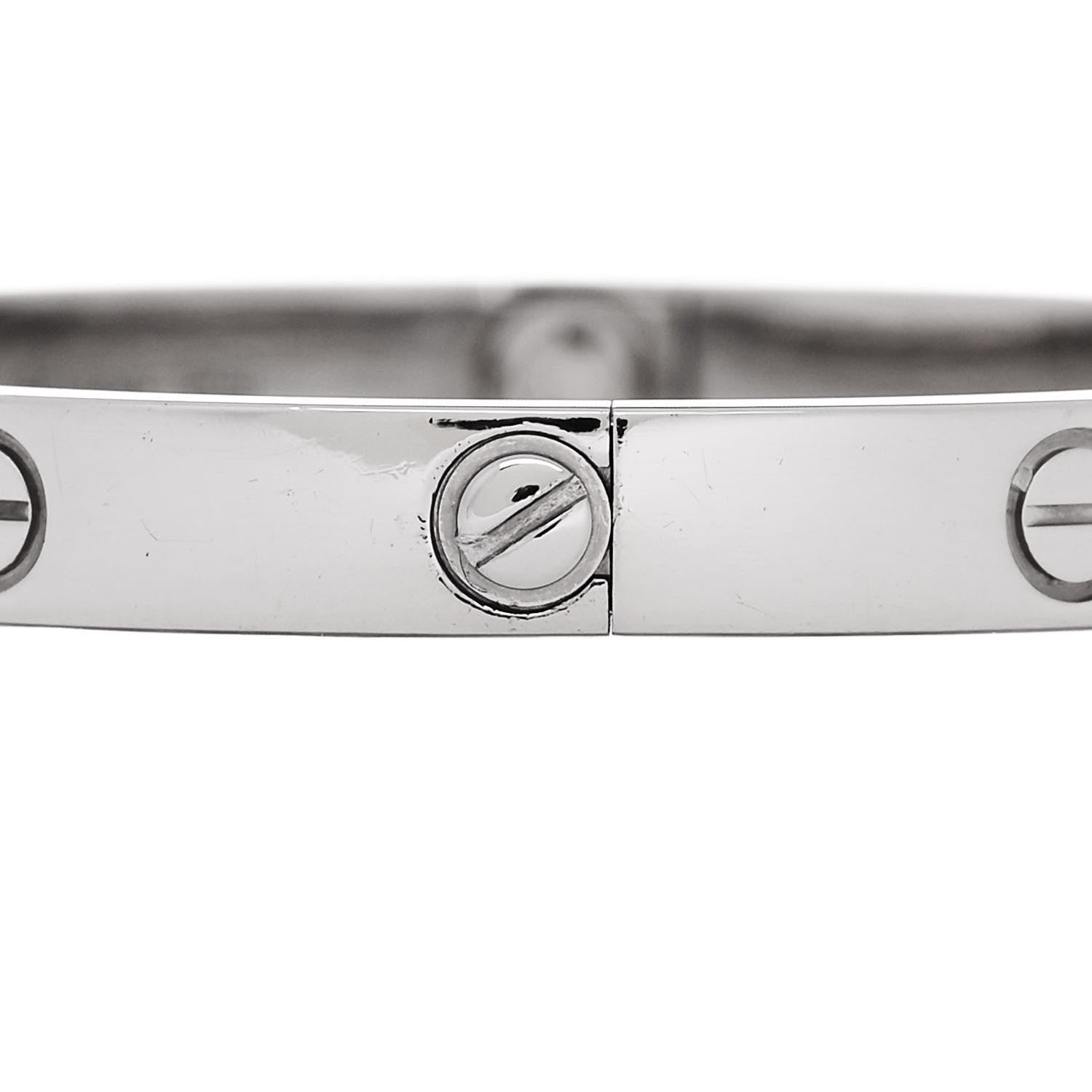 Cartier 18K White Gold LOVE Bracelet 17 4 of 7