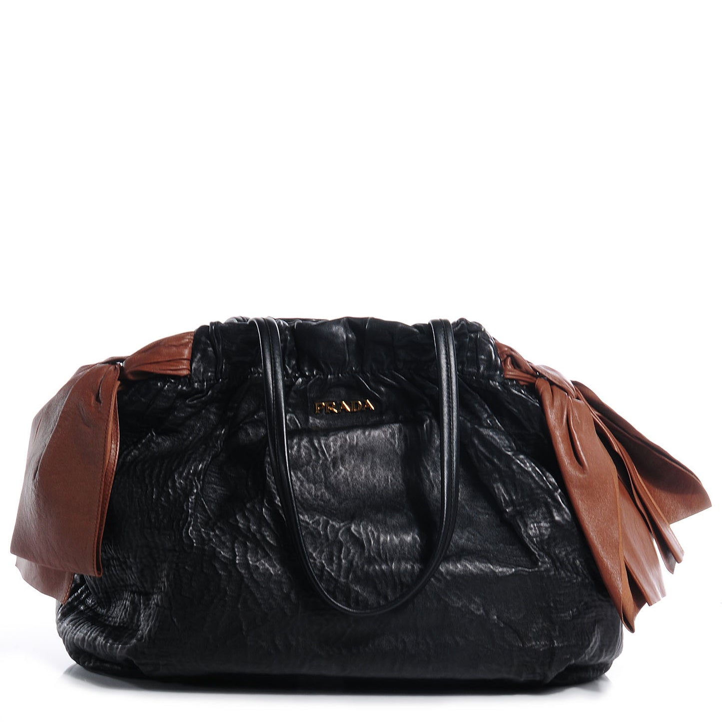 Nappa Antique Bow Tote Black