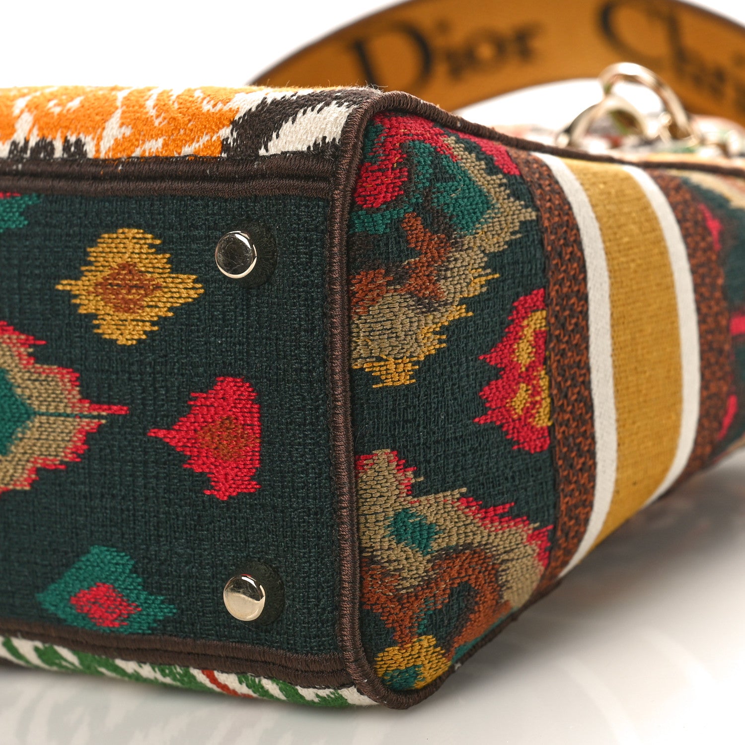 Christian Dior Canvas Embroidered Paisley Medium Lady D-Lite Multicolor 8 of 8