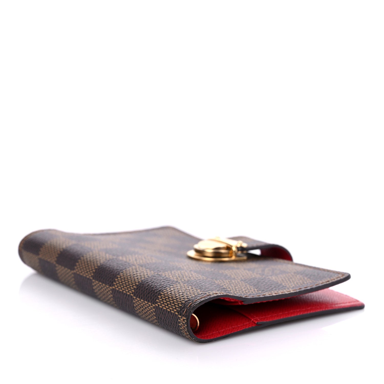 Louis Vuitton Damier Ebene Koala Small Ring Agenda Cover Red 4 of 6