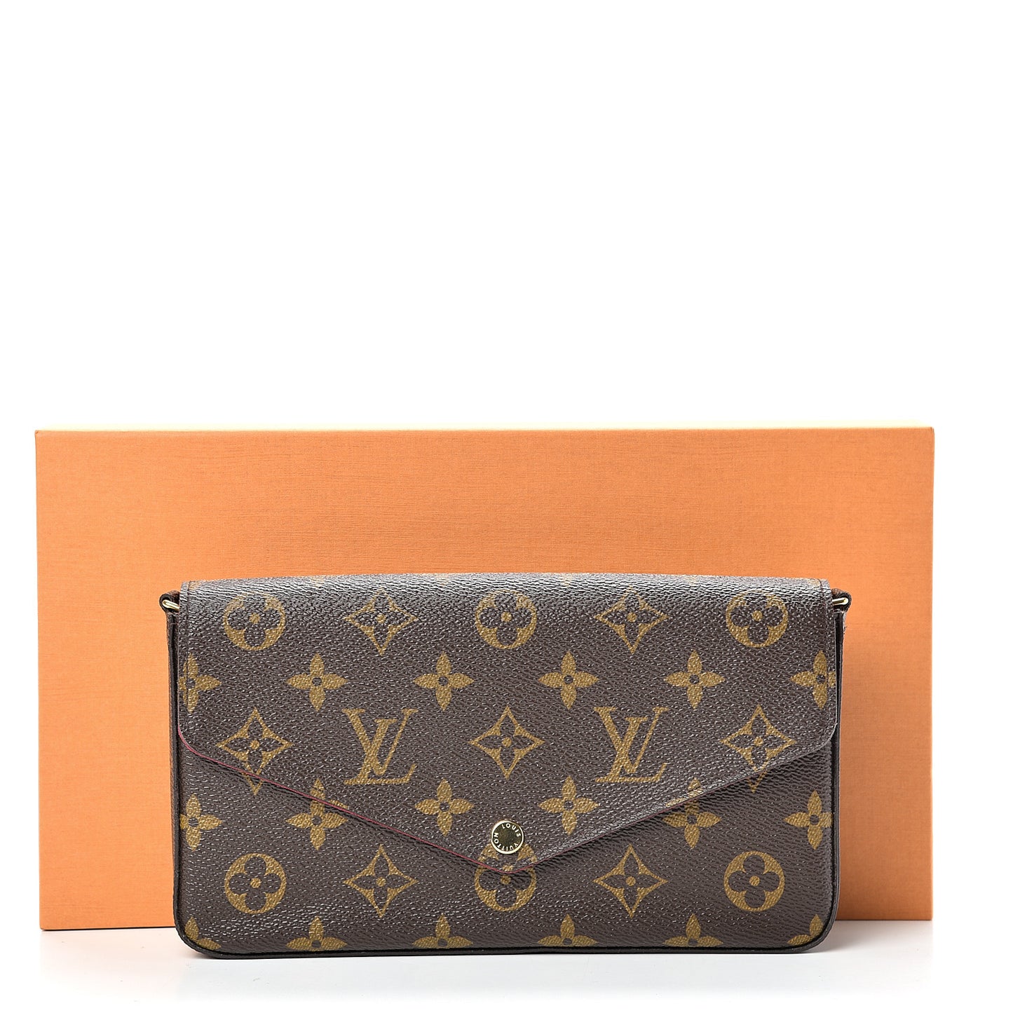 Monogram Pochette Felicie Chain Wallet Fuchsia
