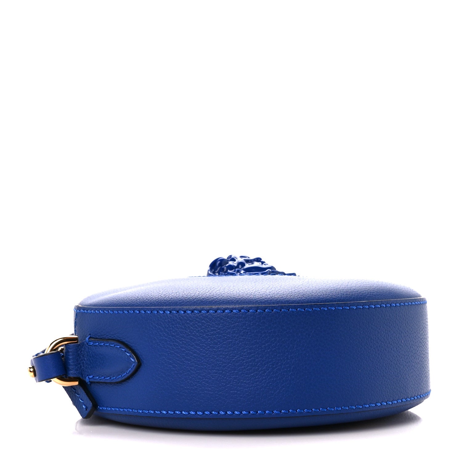 Versace Calfskin La Medusa Round Camera Bag Blue 4 of 13