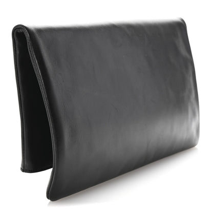 Saint Laurent Smooth Calfskin Letters Fold-Over Clutch Black 3 of 6