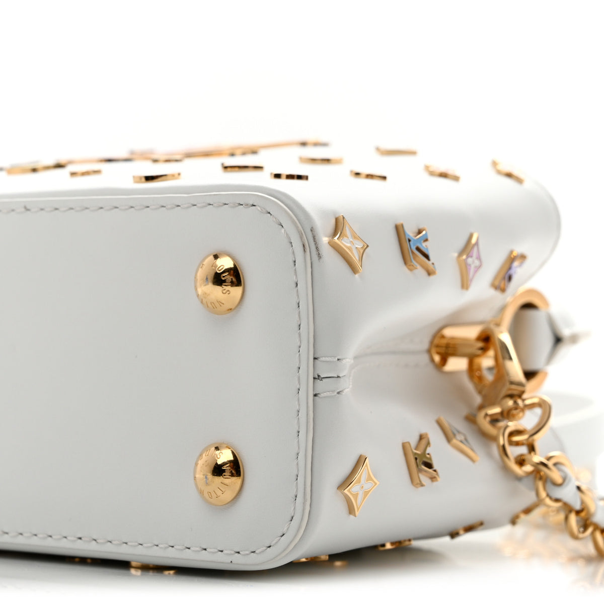 LV X TM Cowhide Mini Capucines East West Multicolor