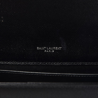 Saint Laurent Grain De Poudre Small Monogram Kate Satchel Black 6 of 8