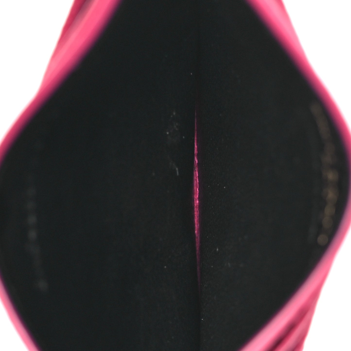 Grain De Poudre Matelasse Chevron Monogram Credit Card Case Fresh Fuxia