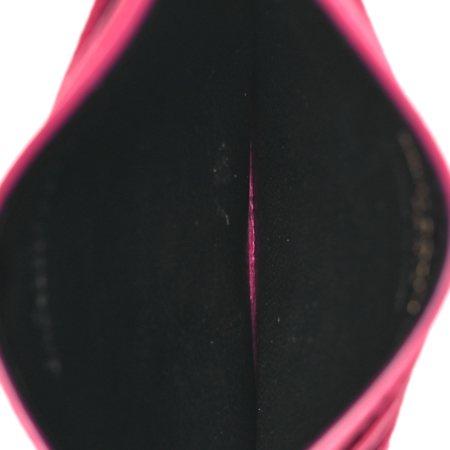 Saint Laurent Grain De Poudre Matelasse Chevron Monogram Credit Card Case Fresh Fuxia 5 of 8
