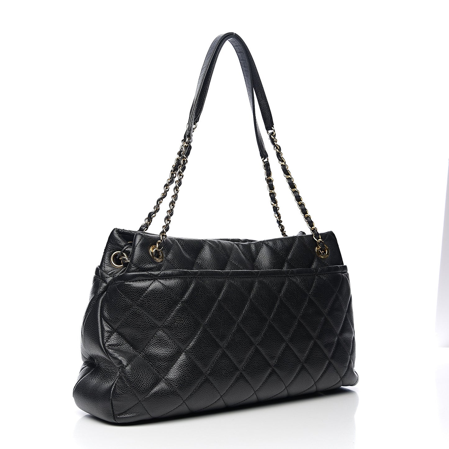 Caviar Quilted Timeless CC Soft Tote Black