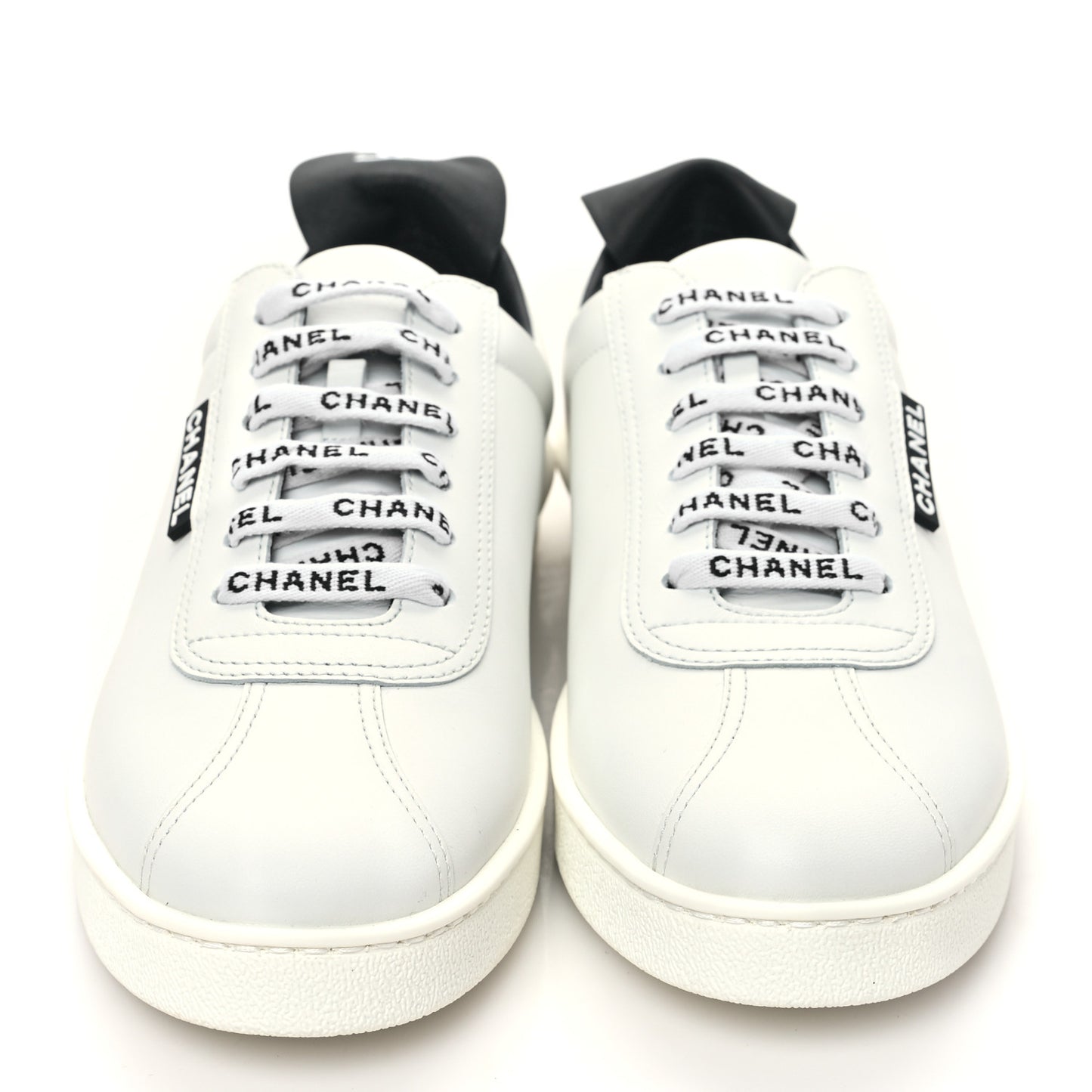 Calfskin Womens CC Sneakers 38.5 White