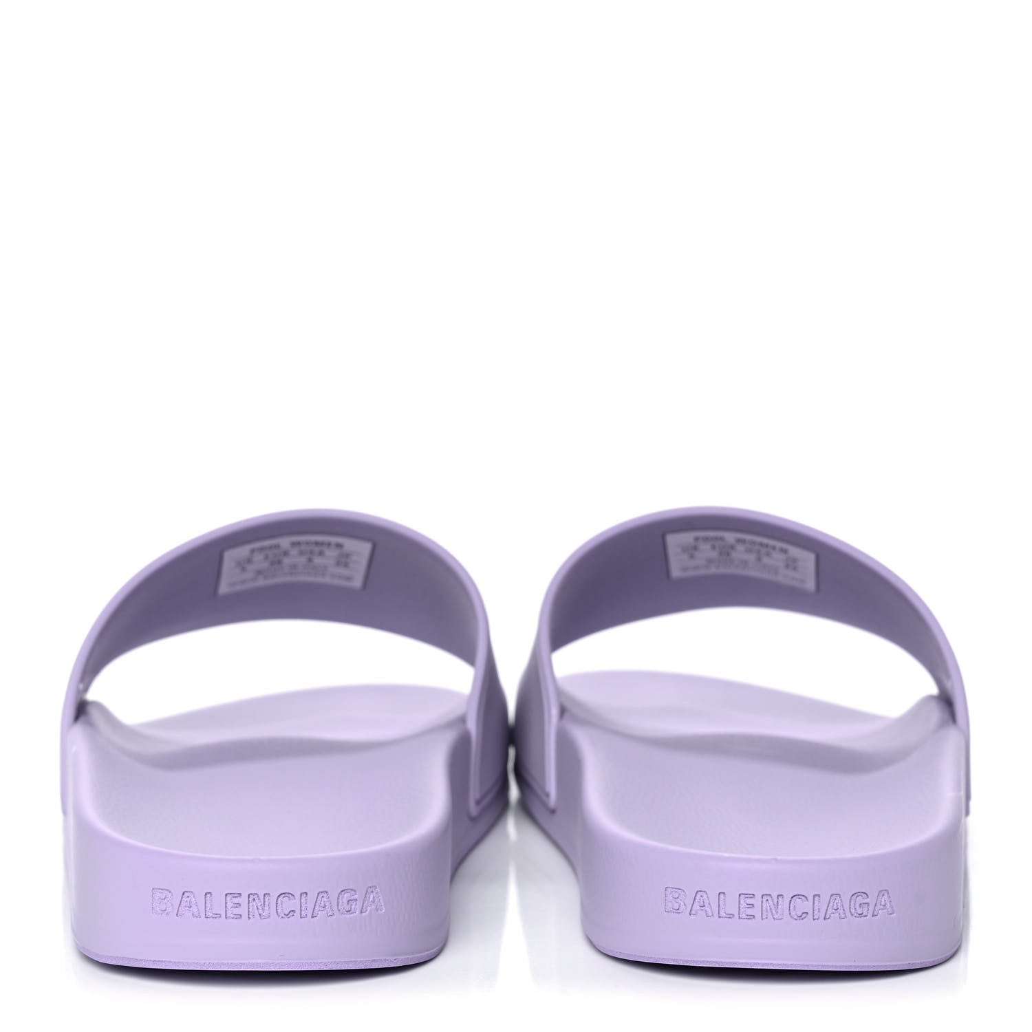 Balenciaga Rubber BB Womens Pool Slide Sandals 38 Lilac 5 of 9