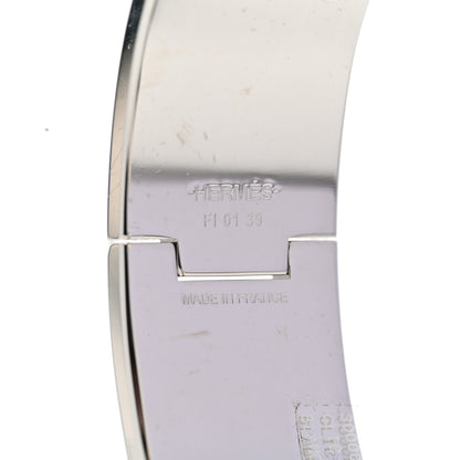 Hermes Enamel Wide Clic Clac H Bracelet GM White 4 of 5